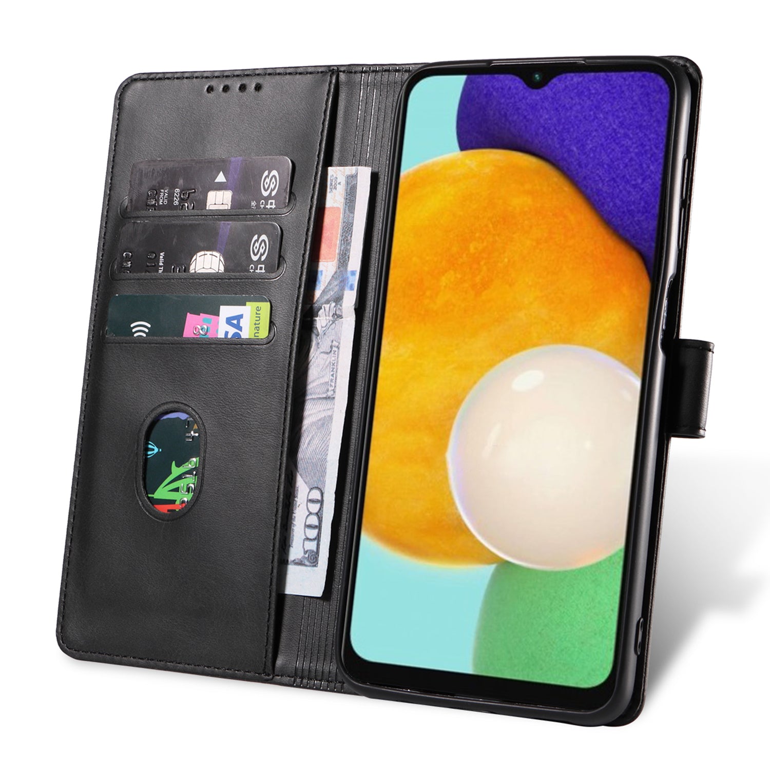 For Samsung Galaxy A24 4G (162.1 x 77.6 x 8.3mm) Wallet Case Calf Texture Leather+TPU Phone Cover For Samsung Galaxy A24 4G (162.1 x 77.6 x 8.3mm) Wallet Case Calf Texture Leather+TPU Phone Cover